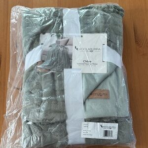 New in package! Koolaburra by UGG Willow Green Chloe Faux Fur Throw